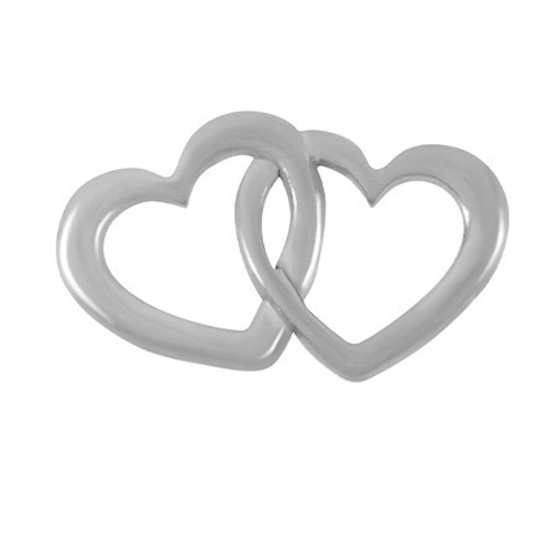 1 CONNECTEUR CŒURS ENLACES ACIER INOX