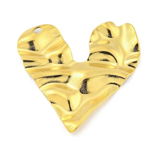 1 PENDENTIF COEUR ACIER INOX