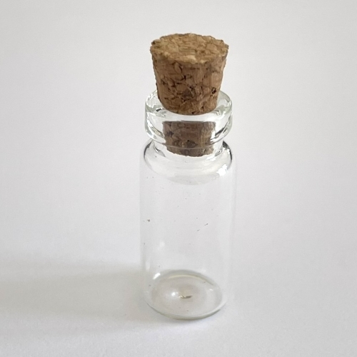 2 MINI FLACONS VERRE ROND