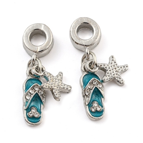 1 PENDENTIF METAL TONG ET ETOILE  DE MER