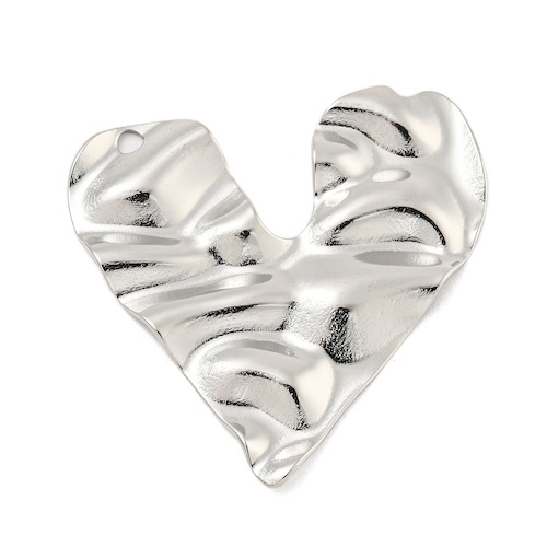 1 PENDENTIF COEUR ACIER INOX