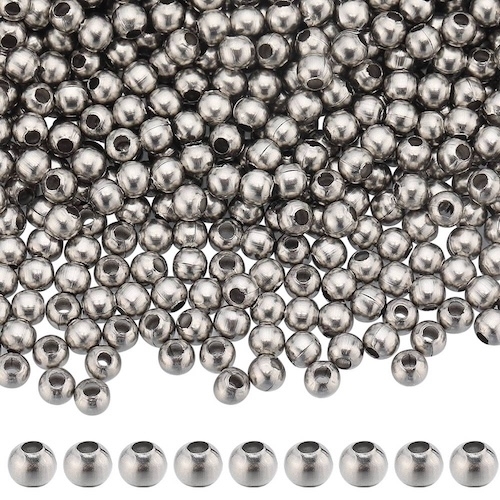 50 PERLES A ECRASER ACIER INOX