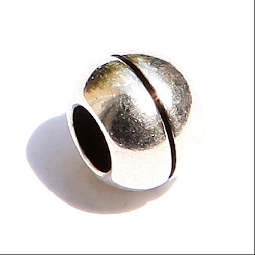 8 PERLES METAL STRIEES 