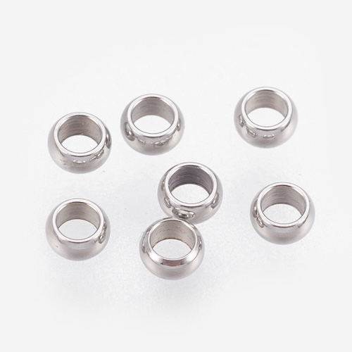 50 PERLES A ECRASER ACIER INOX