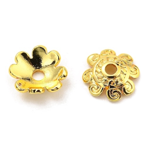 4 INTERCALAIRE CALOTTE METAL FLEUR 