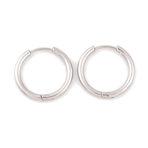 2 CREOLES RONDES ACIER INOX