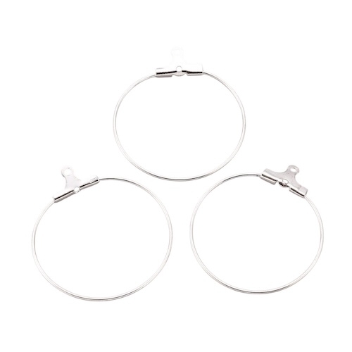 2 CREOLES RONDES ACIER INOX