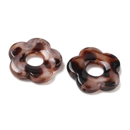 2 PERLES ACRYLIQUES FLEUR