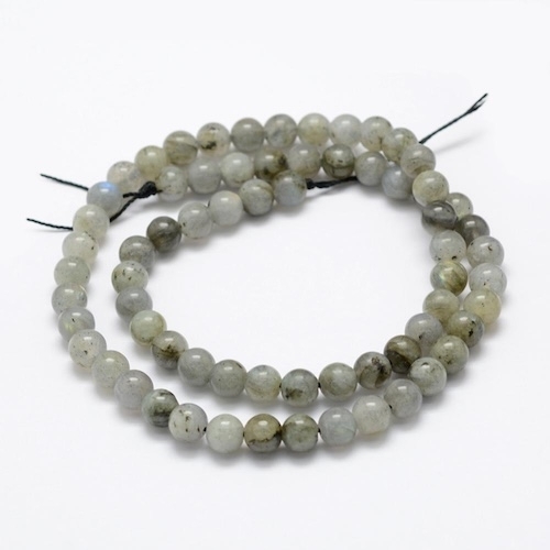 8 PERLES LABRADORITE RONDES