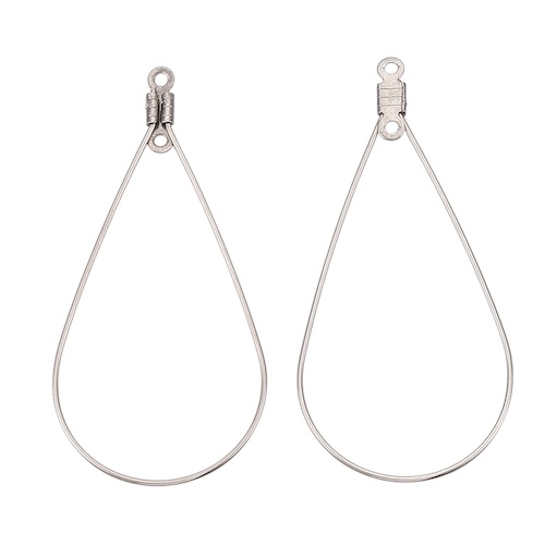 2 CREOLES OVALES ACIER INOX