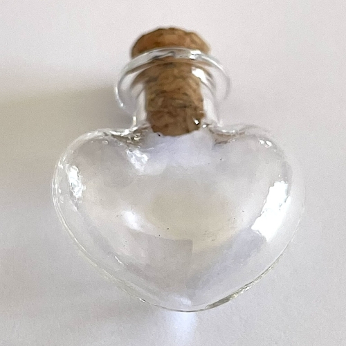 2 MINI FLACONS VERRE COEUR