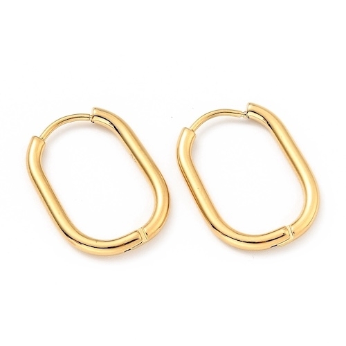 2 CREOLES OVALES ACIER INOX