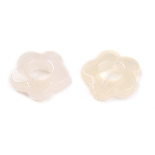 6 PERLES ACRYLIQUE FLEUR