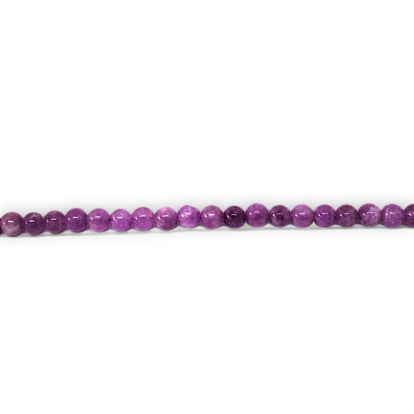 8 PERLES MICA PURPLE RONDE