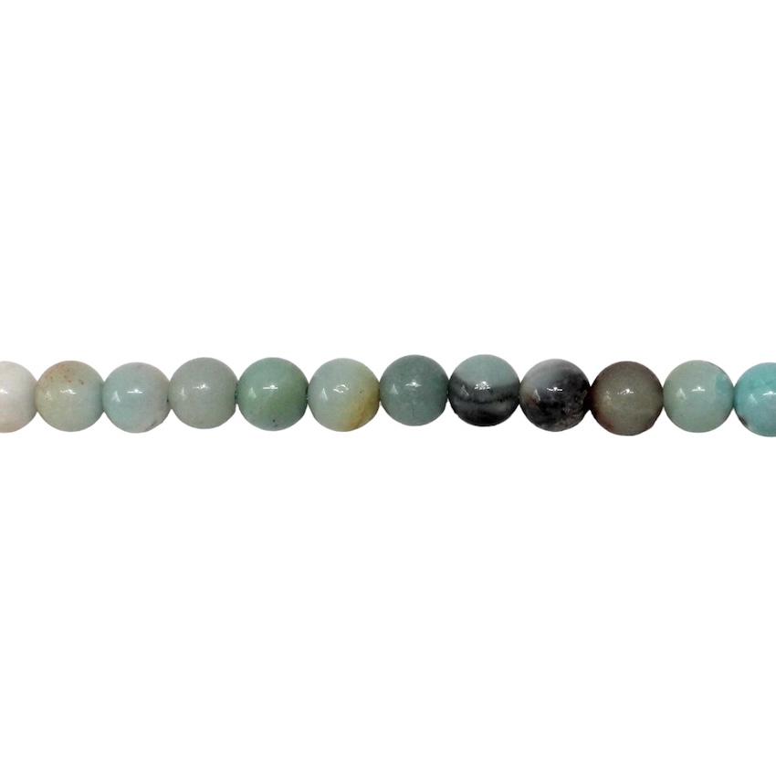 8 PERLES AMAZONITE RONDE