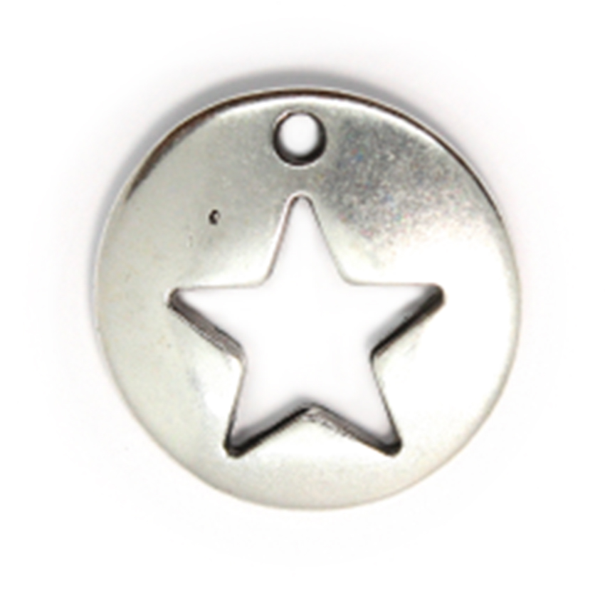 2 CHARMS ROND + ETOILE DECOUPEE