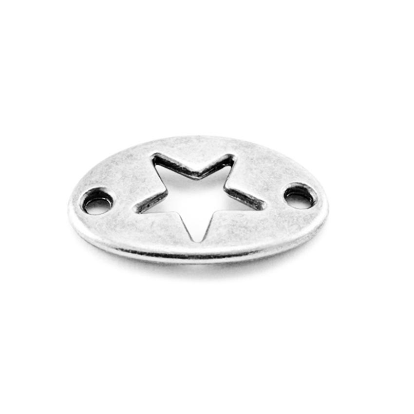 1 CHARMS CONNECTEUR OVALE ETOILE