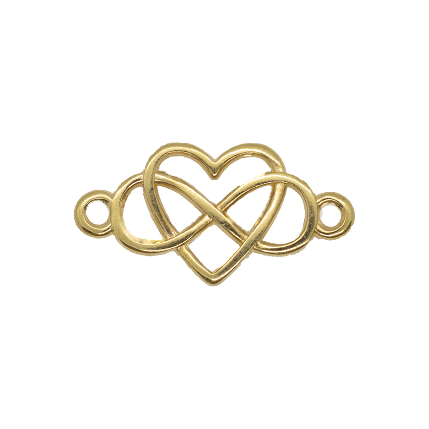 1 CHARMS CONNECTEUR INFINI +COEURS