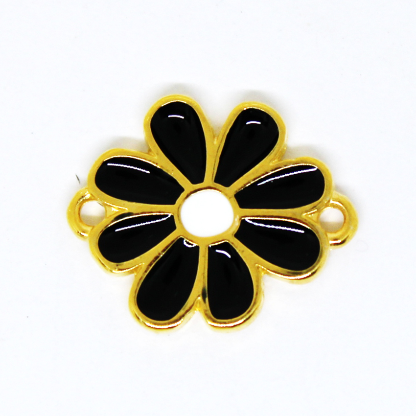 1 CHARMS CONNECTEUR FLEUR EMAILLEE