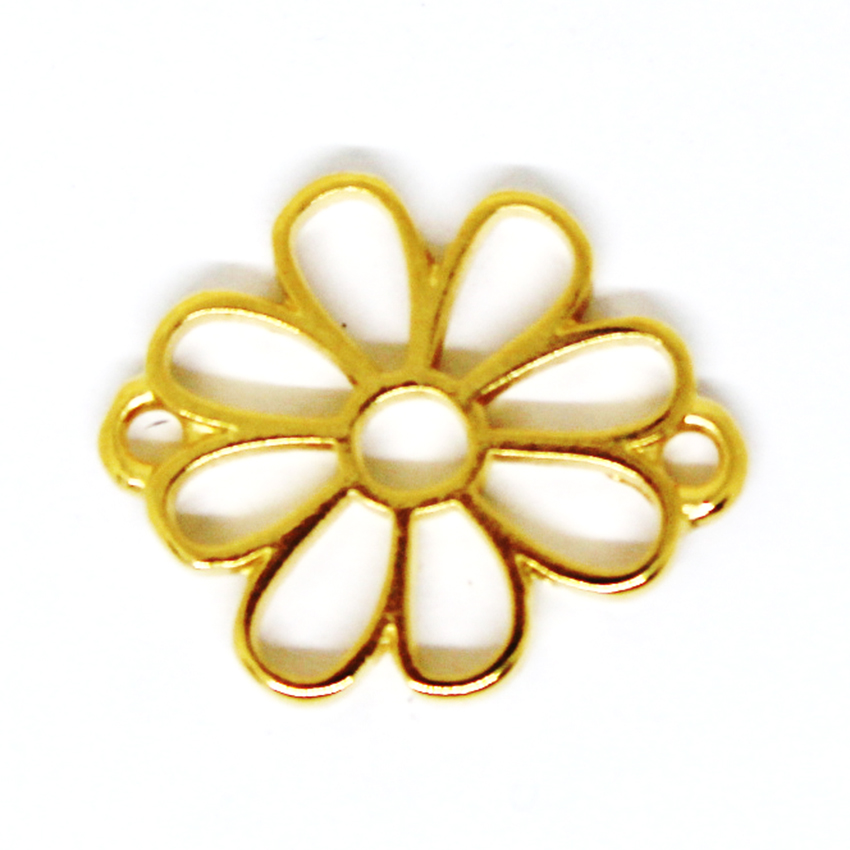 1 CHARMS CONNECTEUR FLEUR 24K