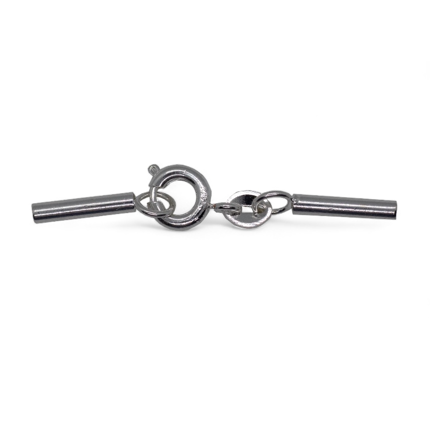 1 FERMOIR A RESSORT +  EMBOUTS TUBE