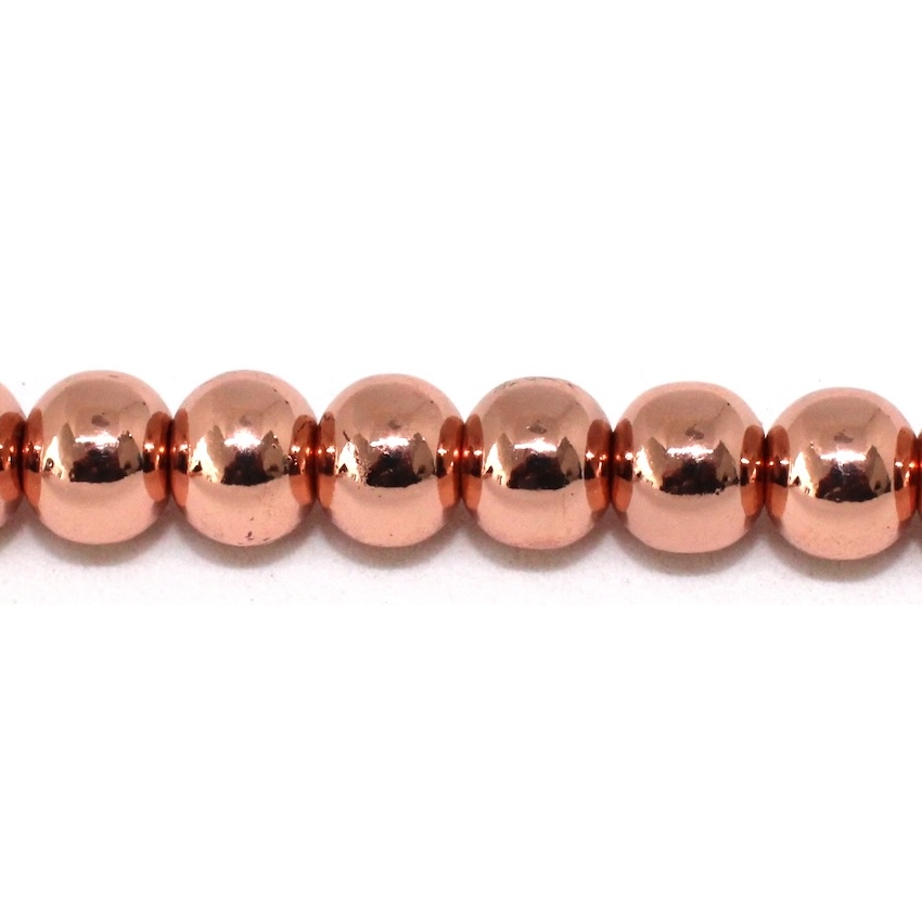 6 PERLES HEMATITES RONDES