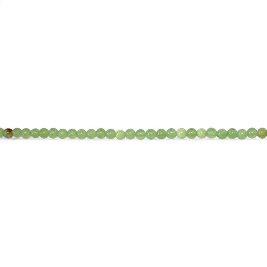 10 PERLES JADE FLOWER RONDES