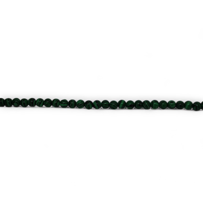 10 PERLES MALACHITE RONDE