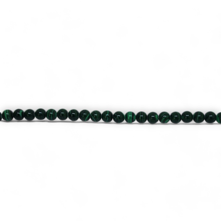 8 PERLES MALACHITE RONDE