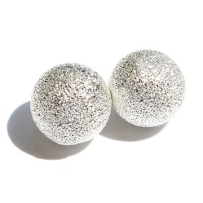 6 PERLES METAL GRANITEES