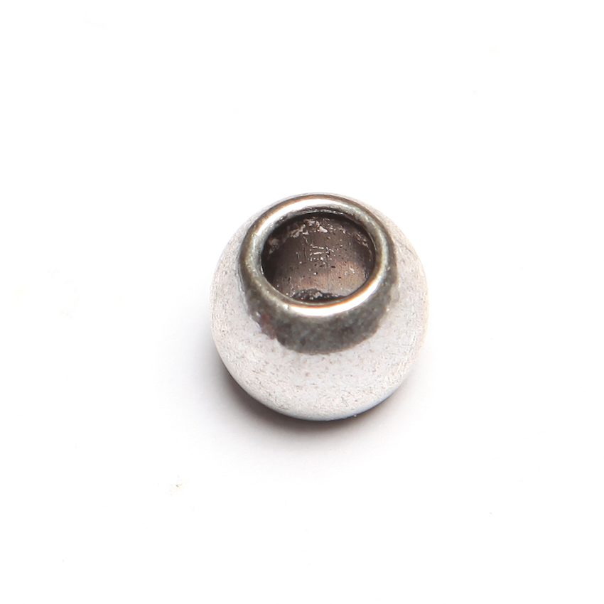 20 PERLES METAL LISSES