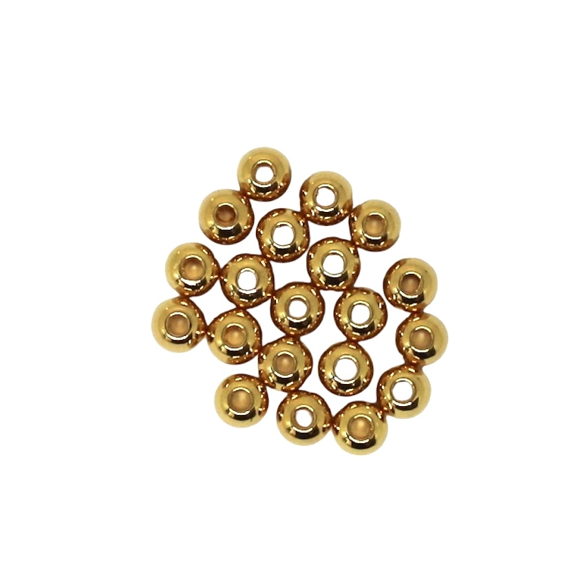 15 PERLES METAL LISSES
