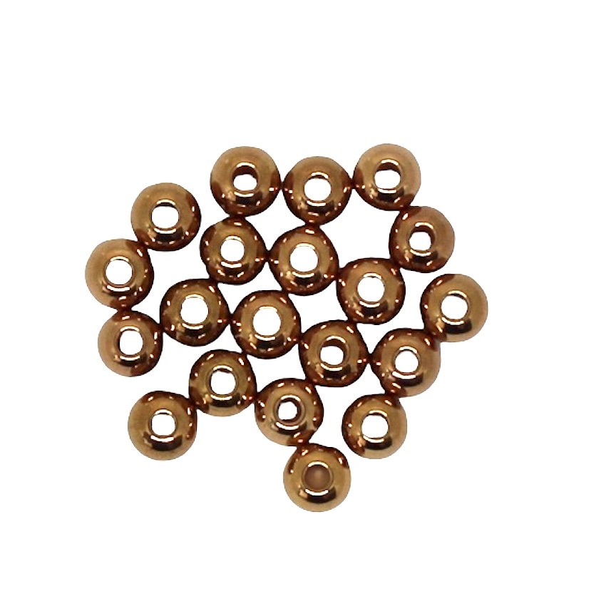 20 PERLES METAL LISSES