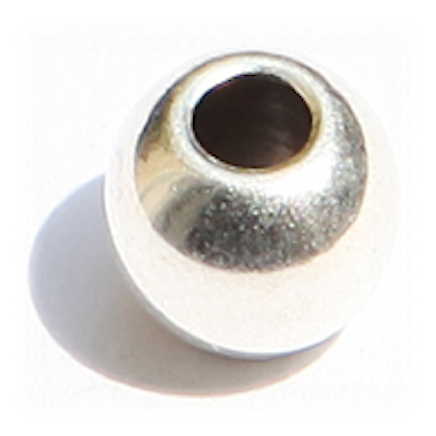 8 PERLES METAL LISSES