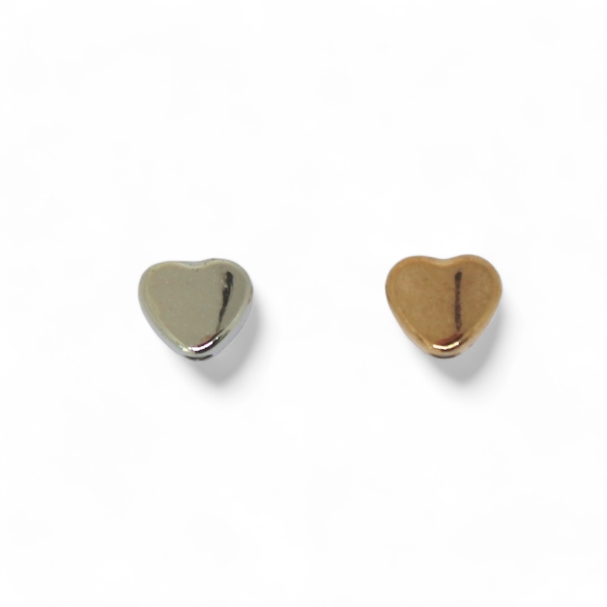 10 PERLES COEUR  RESINE